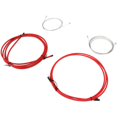 Kit de protection câbles frein et dérailleur pour vélo route et VTT rouge