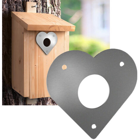 Kit de protection pour nichoirs à pics : plaques de protection métalliques pour nichoirs, dispositifs de protection pour les ouvertures d'entrée des nids