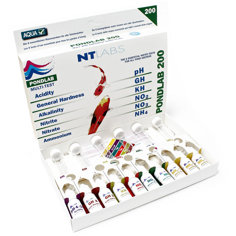 

Kit de pruebas múltiples NTLabs Pond 200 para agua de estanque y agua de acuario