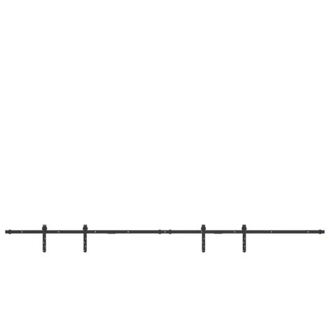 Kit de puerta corredera de armario acero carbono 244 cm vidaXL
