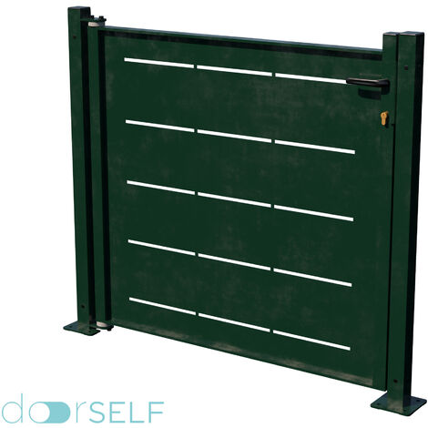 KIT DE PUERTA PEATONAL PARA BARANDILA EXTERIOR doorSELF - CHAPA 1160x935mm MOD. LINES