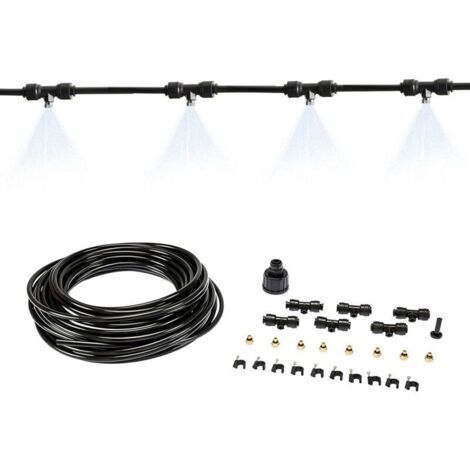 Kit de pulverización exterior para refrigeración, nebulización y humidificación para terrazas, 8 metros (26 pies)