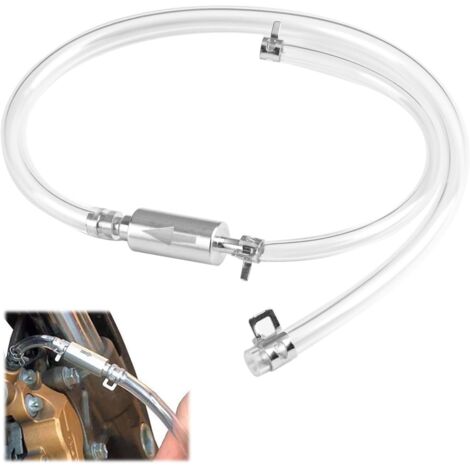 Kit de Purge de Frein et d'embrayage pour Moto et Voiture, Outil de Purge de Tube de Valve Unidirectionnel avec Tuyau de Purge, Colliers de Serrage et Valve en Aluminium