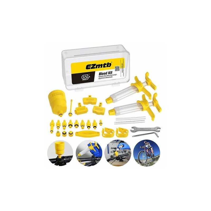 Kit De Purge De Frein Vélo Hydraulique Disque De Frein Huile Minérale VTT Outils De Réparation De Frein De Vélo - LOY