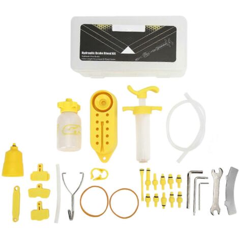 Kit de purge de freins de vélo 2024 : outil de purge à huile minérale haute résistance, flexible et à faible résistance pour freins à disque de vélo.