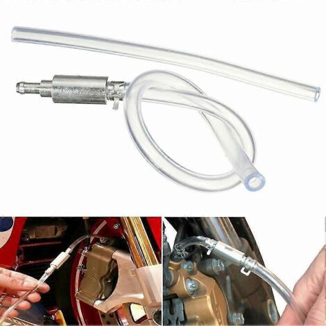 Kit de purge d'embrayage et de freins pour moto/voiture (1 pièce) avec tuyau de 500 mm et clapet anti-retour - Accessoires pour moto