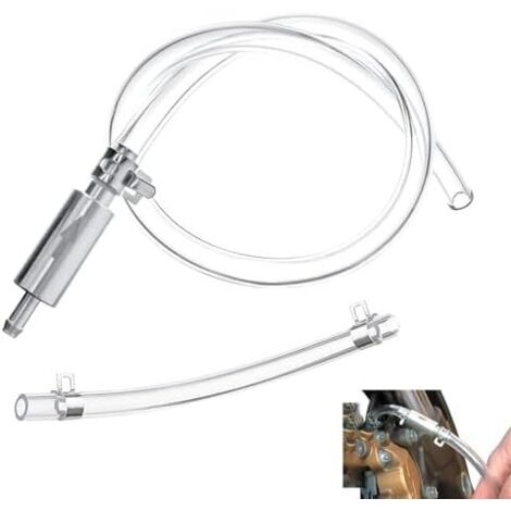 Kit de Purge Frein Moto et Voiture avec Valve Antiretour Unidirectionnelle, Tuyau Résistant à la Corrosion pour Système Hydraulique, Outil Purgeur Facile Moto, Vélo, Automobile -