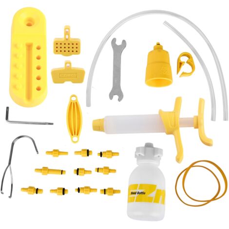 Kit de purge hydraulique pour freins à disque de vélo avec huile minérale