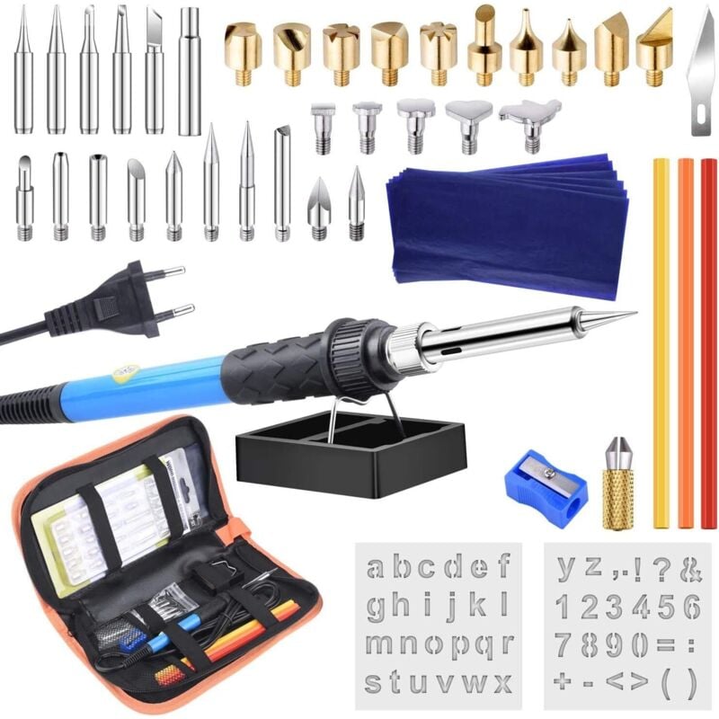 Image of Brandmalerei-Set, professionelles Pancellent-Holzbrennwerkzeug mit Lötkolben