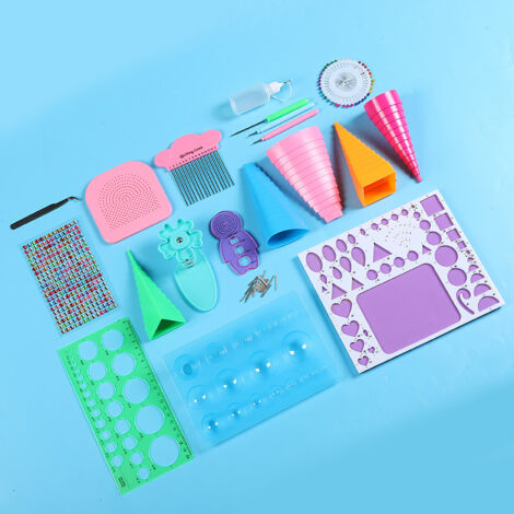 Kit de Quilling Créatif avec Outils pour Perles et Scrapbooking DIY