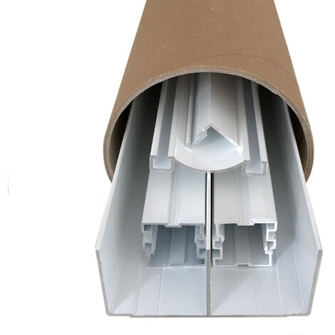 Kit de quincaillerie ClassicDoor pour placard coulissant avec freins - H2.5m (H2.5 x L3m (2vtx), Laqué blanc) HOMEWELL
