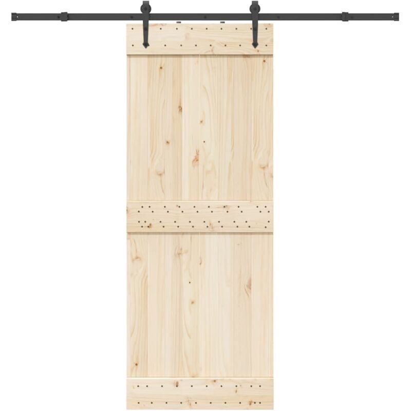 Vidaxl - Kit Di Binari Per Porte Scorrevoli 213,5 Cm Acciaio Nero