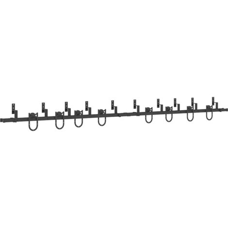Kit de quincaillerie de porte coulissante 183 cm Acier Noir CFW54053