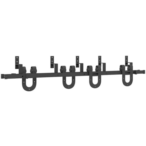 Kit de quincaillerie de porte coulissante 183 cm Acier Noir CFW94604