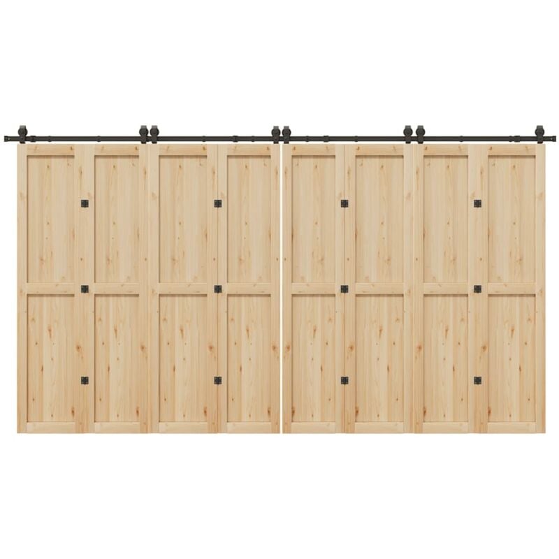 Vidaxl - Kit de quincaillerie de porte coulissante 400 cm acier noir