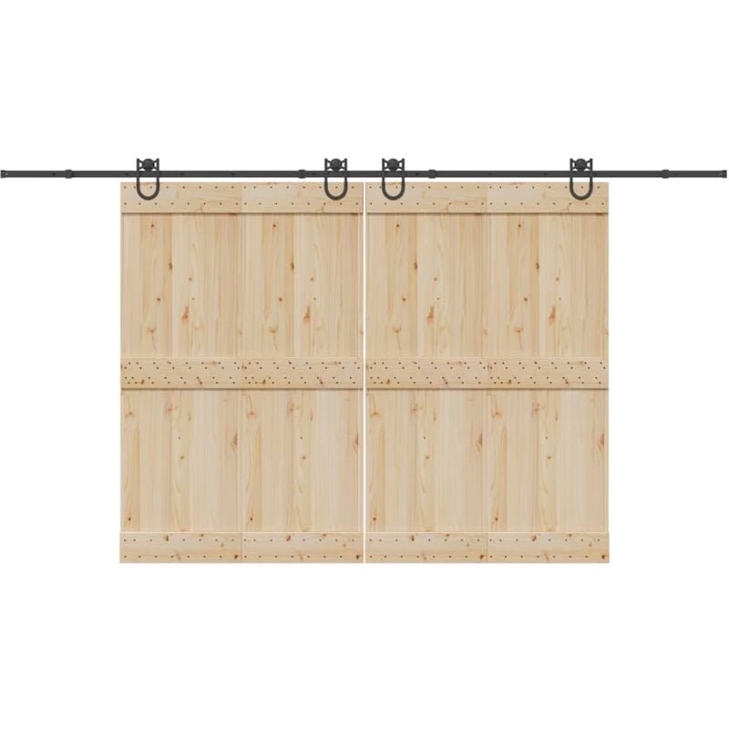 vidaXL Kit de quincaillerie de porte coulissante 400 cm acier noir