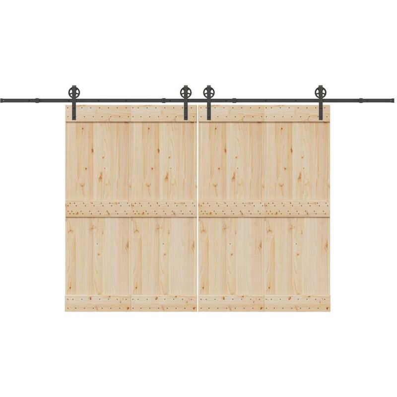 Kit de quincaillerie de porte coulissante 400 cm acier noir vidaXL