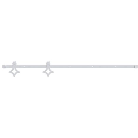 Kit de quincaillerie de porte coulissante 200 cm Acier Blanc CFW85008