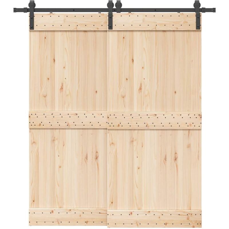 Vidaxl - Kit de quincaillerie de porte coulissante 200 cm Acier Noir