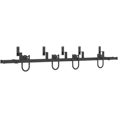 Kit de quincaillerie de porte coulissante 200 cm Acier Noir CFW56102