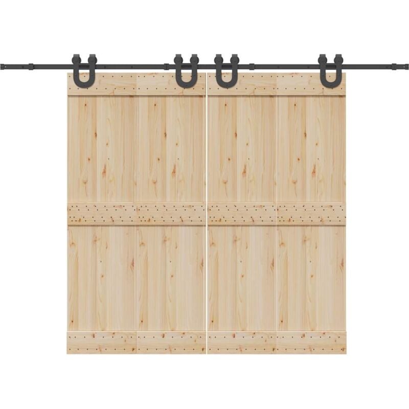 Vidaxl - Kit de quincaillerie de porte coulissante 400 cm acier noir