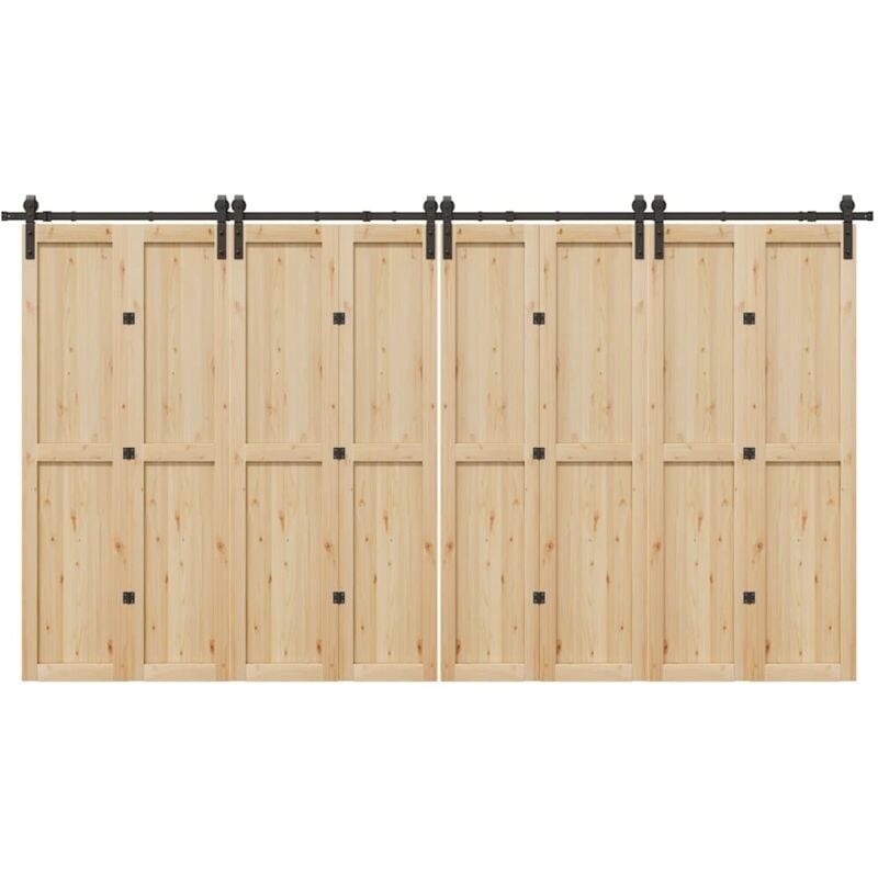 Vidaxl - Kit de quincaillerie de porte coulissante 400 cm acier noir