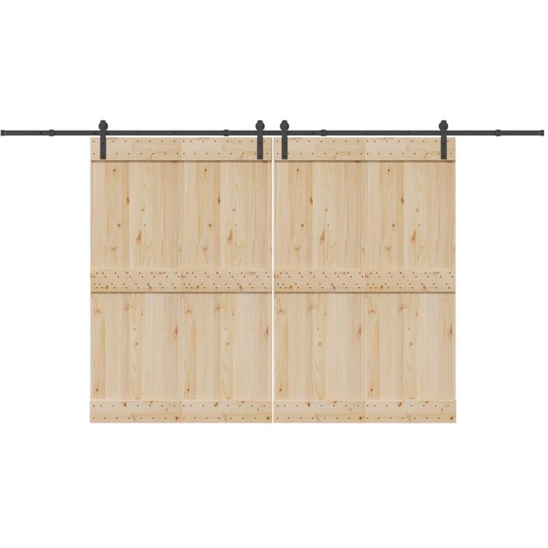 Vidaxl - Kit de quincaillerie de porte coulissante 400 cm acier noir