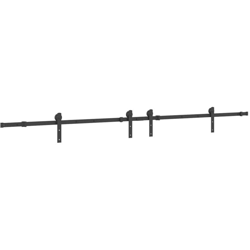 Vidaxl - Kit de quincaillerie de porte coulissante 427 cm acier noir