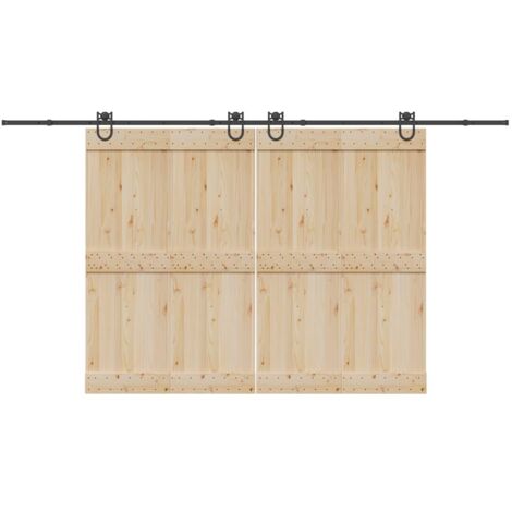 Kit de quincaillerie de porte coulissante 400 cm acier noir vidaXL