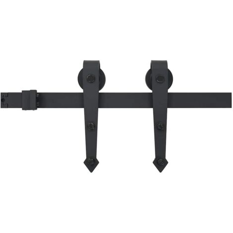 Kit de quincaillerie de porte coulissante SKIEN 200 cm noir CFW24501