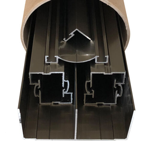 Kit de quincaillerie Styldoor en aluminium pour placard coulissant avec freins H2.5m x L2m, 2 vantaux, finition Poli Bronze HOMEWELL