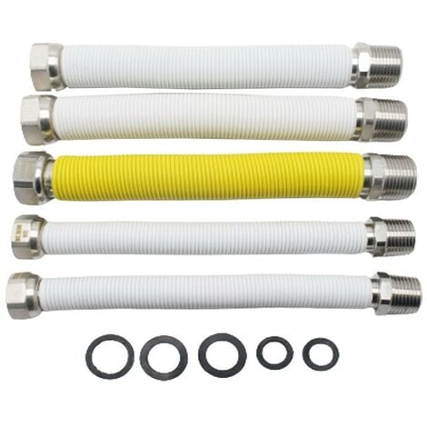 tuyau gaz flexible extensible INOX 3/4 M/F jaune 260/520mm