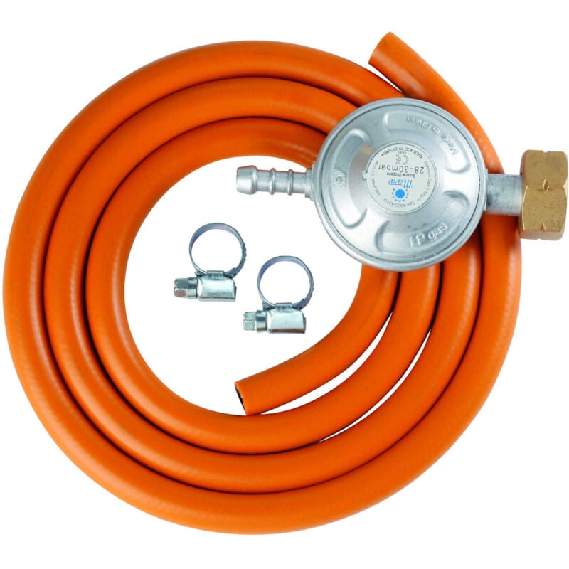 Meva - Kit de raccordement de bouteilles de gaz gpl, réducteur 37 mbar, 1,5 m