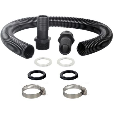 Kit de raccordement de tuyau de descente pour tuyau de descente, kit de connexion de citerne d'eau de 38 mm pour joindre 2 réservoirs d'eau, barils de pluie, réservoirs d'eau ensemble Tuyau de