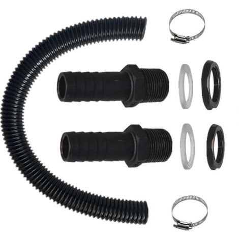 Kit de raccordement pour récupérateur d'eau de pluie comprenant un tuyau de raccordement --