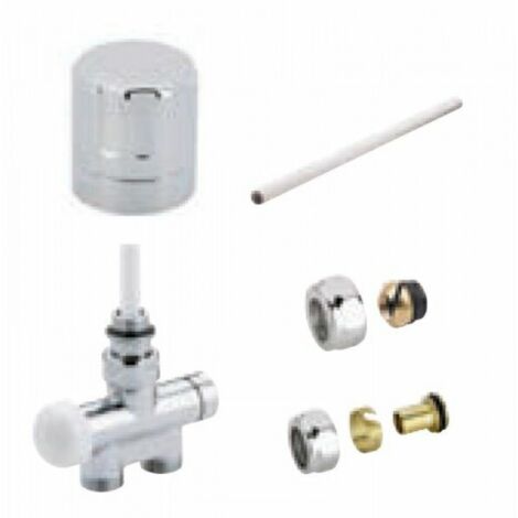 Kit de raccordement pour sèche-serviettes monotube manuelle chrome ATLANTIC 850325