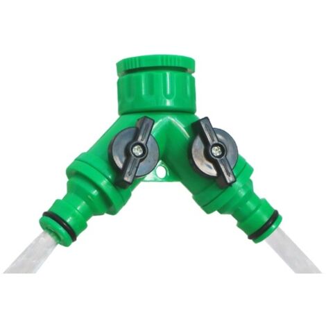 Kit de raccordement pour tuyau d'arrosage (2 voies) - Sélecteur 2 voies pour cuve IBC 1000 litres