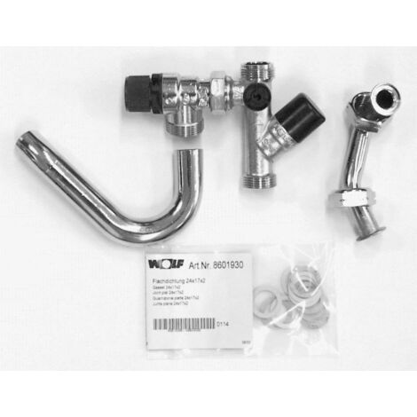Kit de raccordement Wolf pour eau potable en surface sans régulateur de pression 1/2" pour centrale CGW