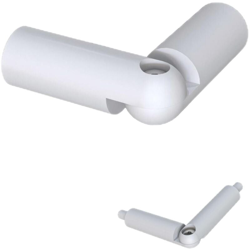 Kit de raccords d'angles réglables gris mat pour garde-corps en aluminium : 1 pour passe-main et 5 pour traverses