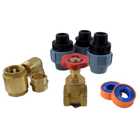 Kit de raccords pour sortie de forage Ø40 - 1''1/4 compatible tête de forage 1''1/4