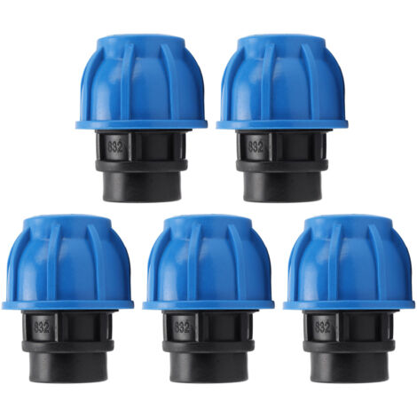 Kit de raccords rapides pour tuyaux d'eau 5 pièces, raccords droits filetés femelles 32 mm x G1/2, connexion instantanée plomberie.