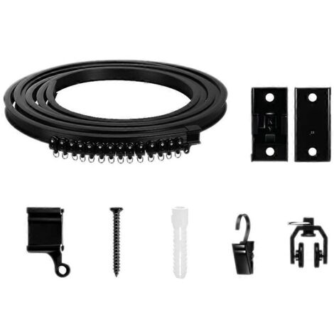 Kit de rail flexible pour rideau de plafond de 5 m pour plafond incurvé de dortoir