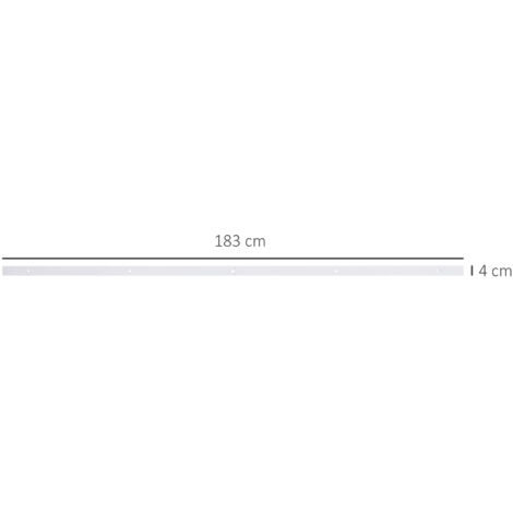 Kit de rail pour porte coulissante, roulettes silencieuses, gain de place, acier au carbone, blanc, 183 cm