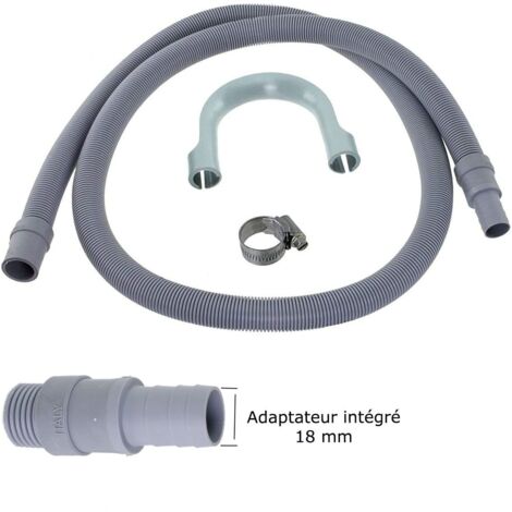 Kit de rallonge de tuyau de vidange universel 18-22mm (L1500mm, raccord intégré)