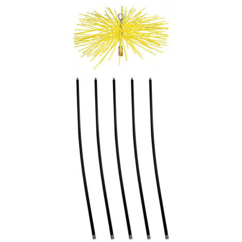 Kit de ramonage canne et herisson nylon 200mm