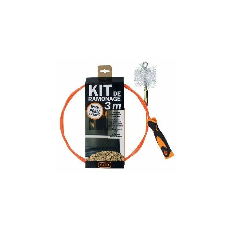 Scid - Kit de ramonage spécial poêle à pellets 3m