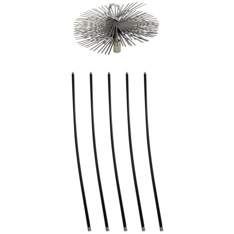 Kit de ramonage tête nylon 250mm - 5 cannes