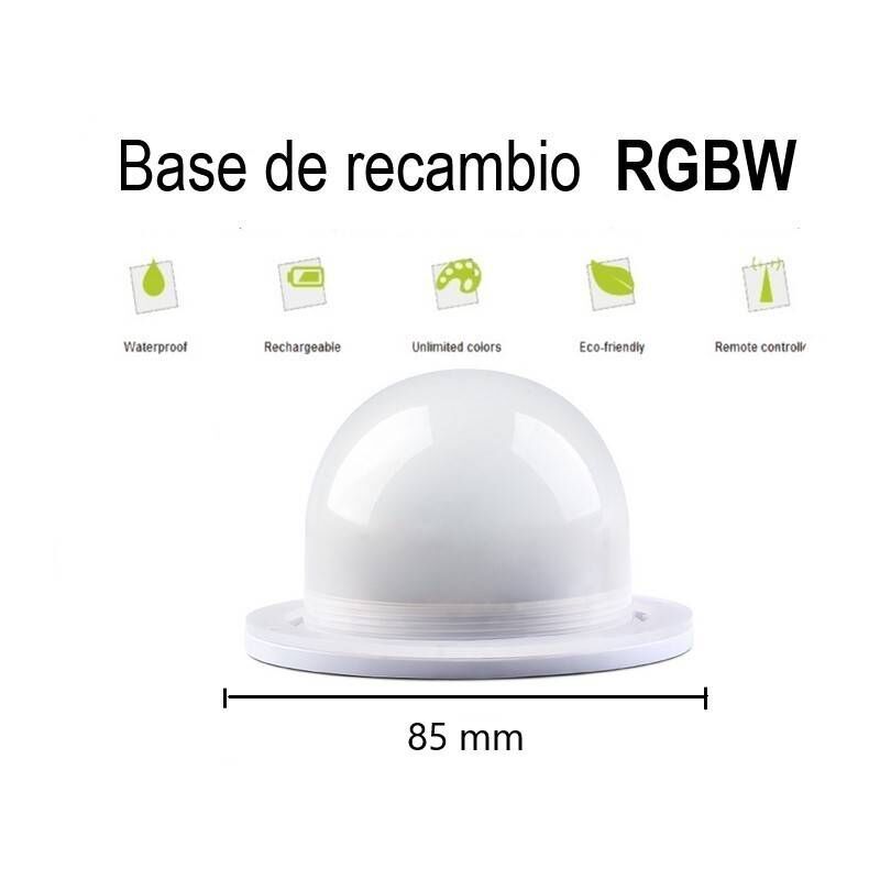 

Kit de recambio para bola luminosa exterior recargable RGBW 3W