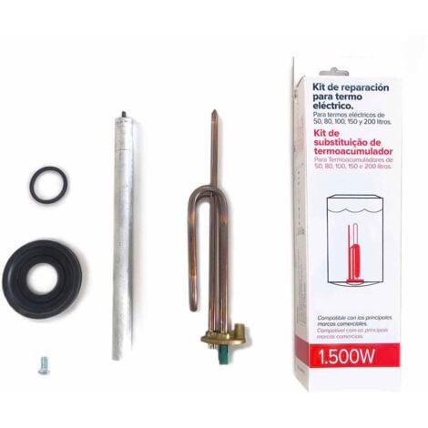 ARISTON GROUP Kit de Recambios para Termos Eléctricos, Resistencia Curva + Ánodo de Magnesio + Junta de Goma + Tornillo de fijación