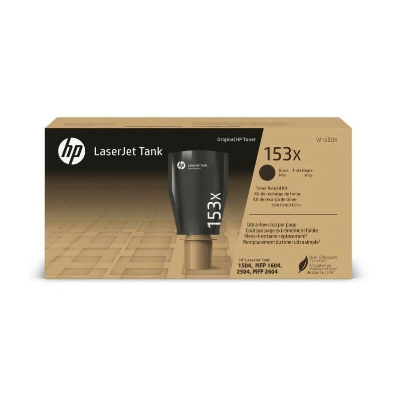 Hewlett Packard - Kit de recharge de toner noir Authentique- hp - hp 153X - Pour LaserJet Tank (W1530X)
